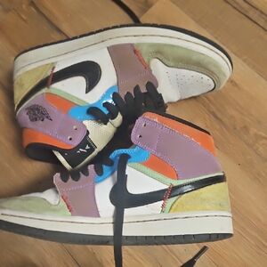 Colorful Kids High-Top Sneakers